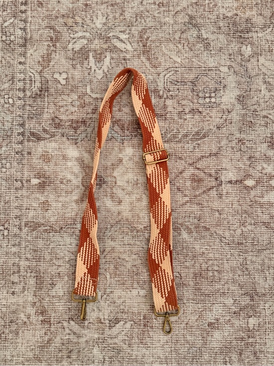 Madewell Handbags - Madewell Woven Adjustable Crossbody Strap in Rust and Cream